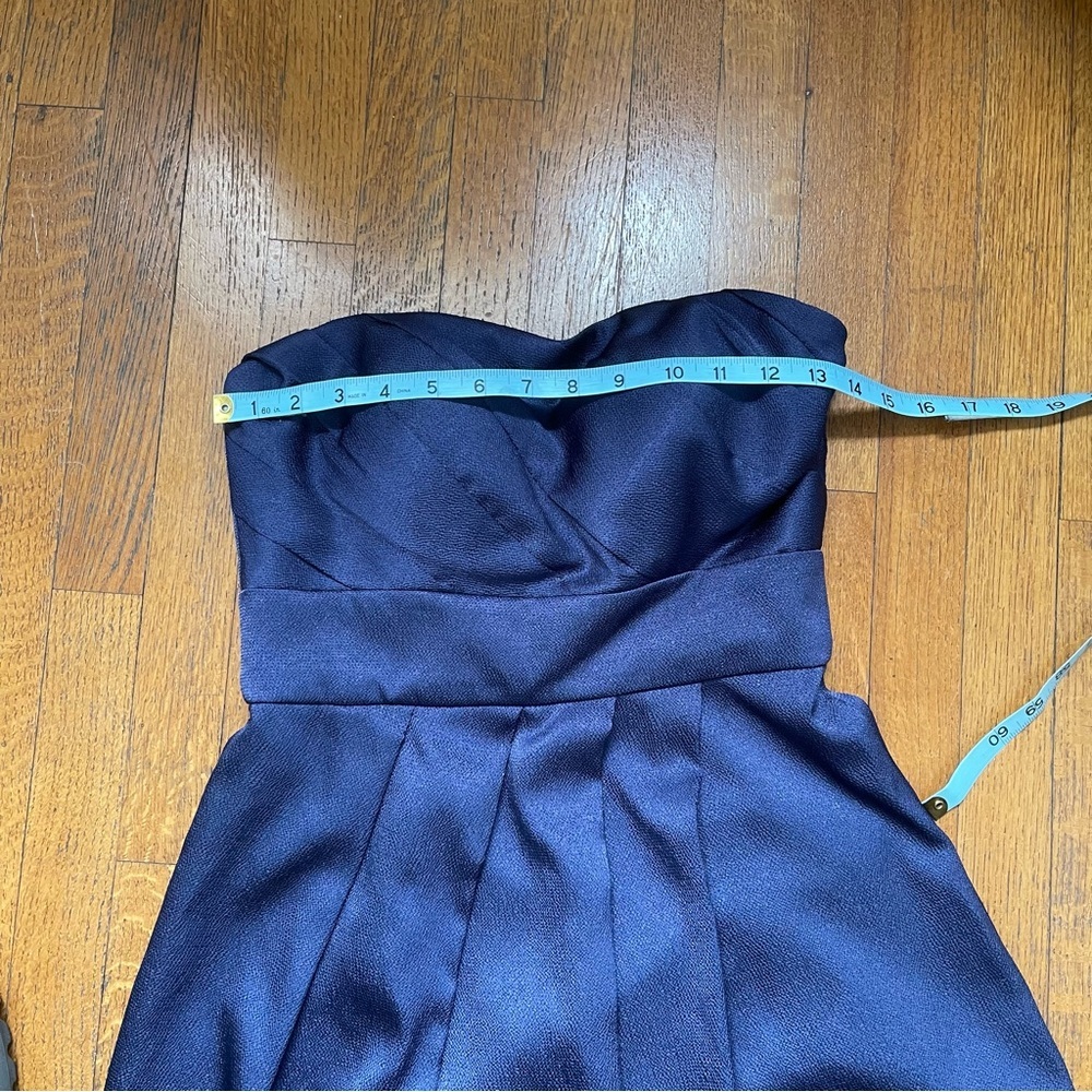 JENNY YOO Strapless Mini Navy Cocktail Dress Sz 2 - Picture 5 of 8